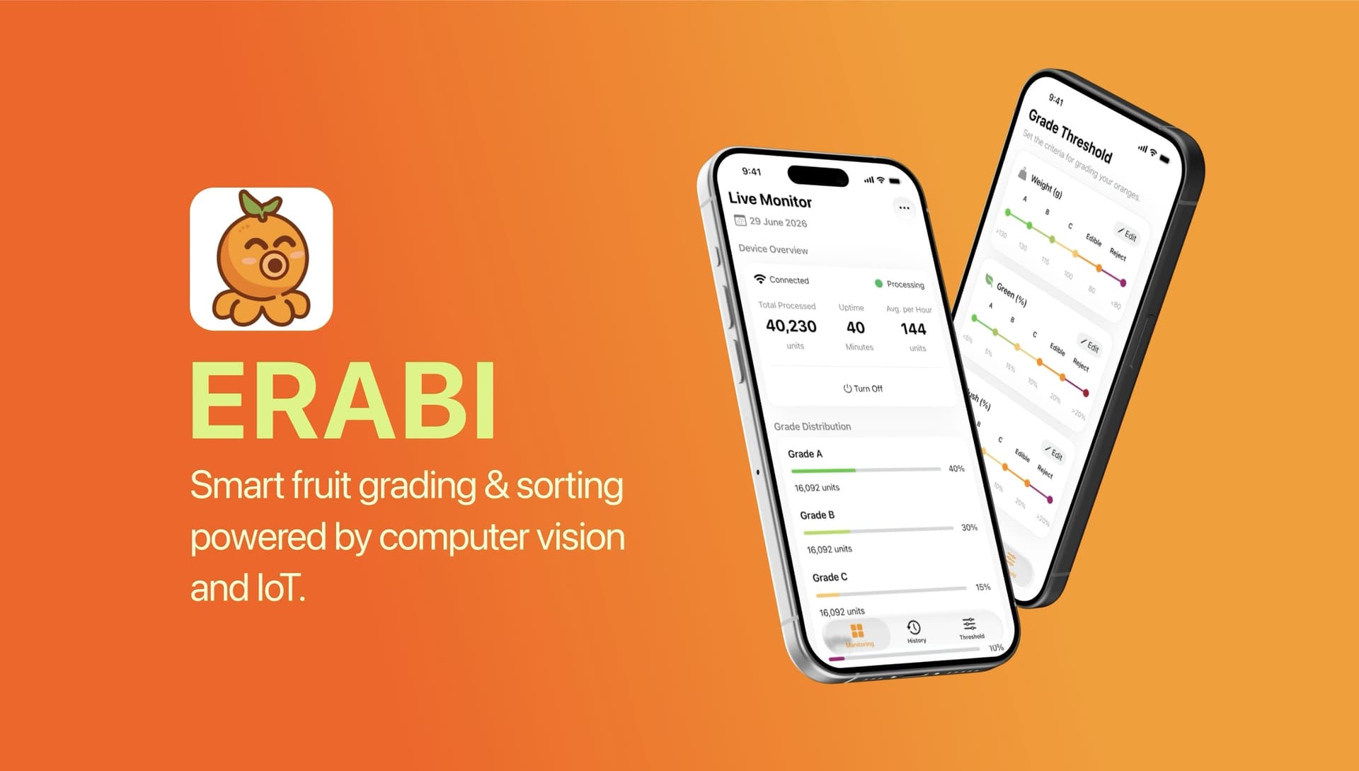 Orange Sorting and Grading IoT